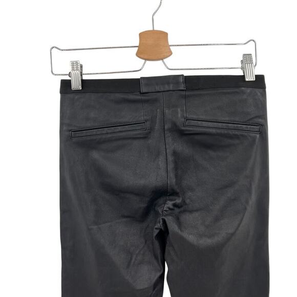 Helmut Lang Black Leather Pull-On Skinny Legging Moto Pants Size 0 *Flawed - Picture 7 of 11